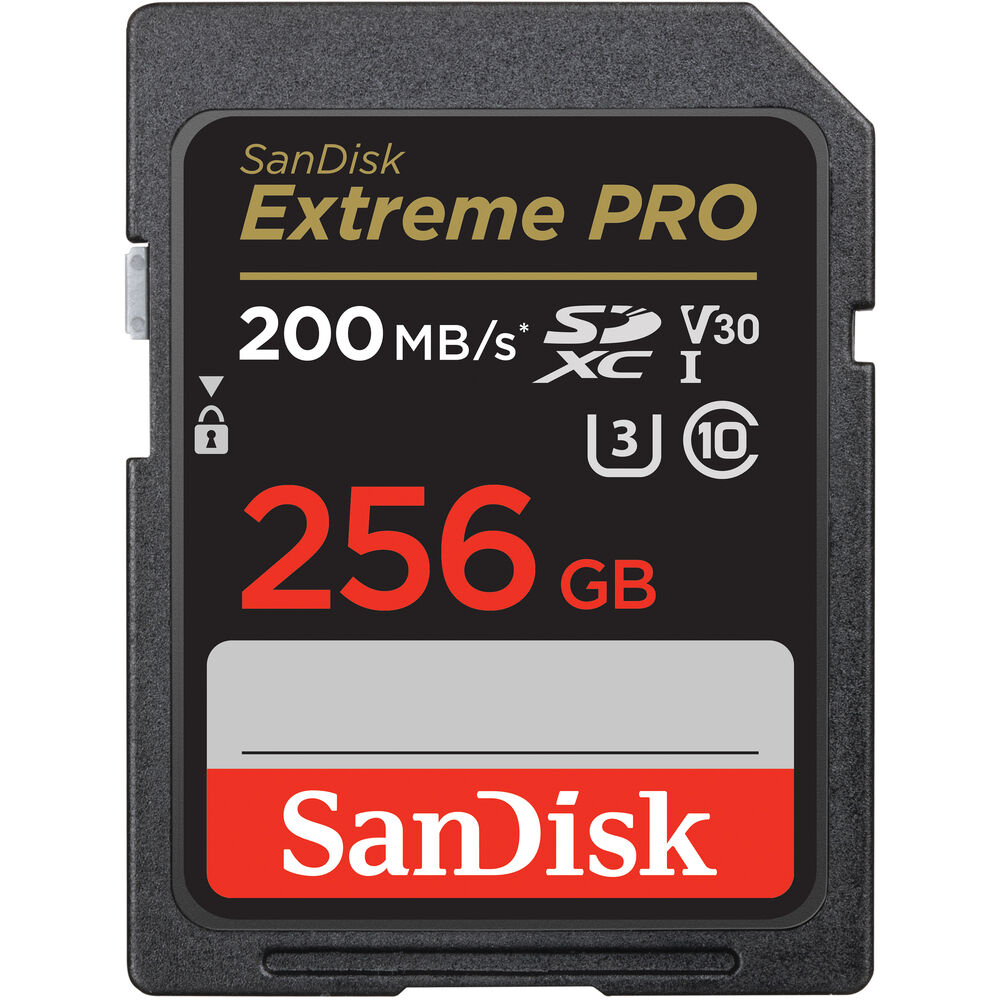 Cartão de Memória SD SanDisk Extreme PRO 256GB 200MB/s